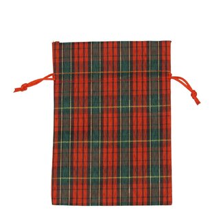 4A Tasche "Tartan" | Farbe: Rot Grün | Weihnachtsdekoration | Länge 12 Zentimeter | Höhe 17 Zentimeter | Pro 10 Taschen