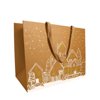 4A Papiertüten “Sylvestre” Clayrton | Farbe: Hellbraun | Weihnachtsdekoration | Länge 25 Zentimeter | Breite 10 Zentimeter | Höhe 22 Zentimeter | Pro 10 Tüten