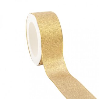 4A Band „Flare“ | Farbe: Gold | Weihnachtsdekoration | Breite 38 Millimeter | Länge 20 Meter | Pro Rolle