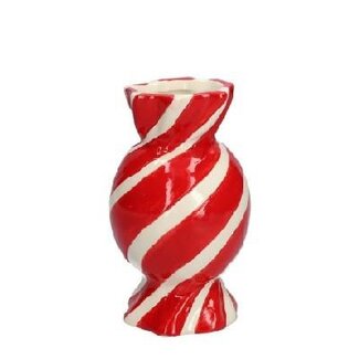 4A Kerst Keramiek Candy vaas d6/8*15cm