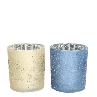 4A Kerst Theelicht Glitter d09*10cm