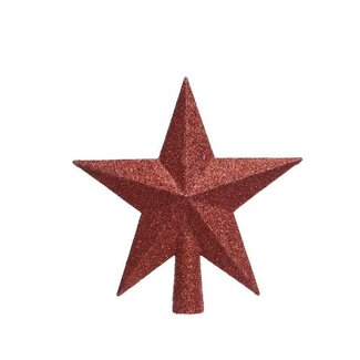 4A Cime « Étoile » | Couleur : Rouge | Décoration de Noël | Hauteur 19 centimeter | Par cime