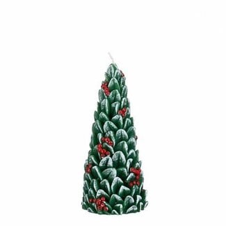 4A Kerstboom Kaars | Kleur: Groen | Kerst Decoratie | Diameter 6 centimeter | Hoogte 15 centimeter | Per 6 kaarsen