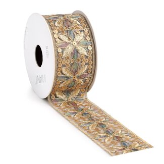 4A Band „Aurelia“ | Farbe: Goldfarben | Breite 50 Millimeter | Länge 3 Meter | Pro Rolle