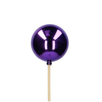 4A Pique-boule de Noël | Couleur : Violet | Décoration de Noël | Diamètre 6 centimeter | Longueur du pique-boule ± 50 centimeter | Par 25 piques-boules