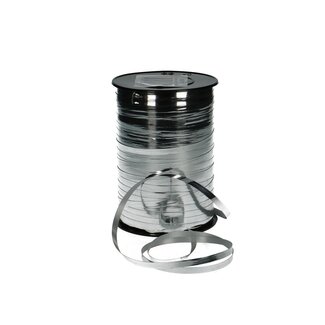 4A Kräuselband "Miroir" | Farbe: Silberfarben | Breite 5 Millimeter | Länge 500 Meter | Pro Rolle