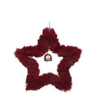 4A Sternhänger | Farbe: Rot | Weihnachtsdekoration | Durchmesser 22 Zentimeter | Pro 6 Hänger