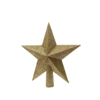 4A Cimier « Étoile » | Couleur : Or | Décoration de Noël | Hauteur 19 centimeter | Par cimier
