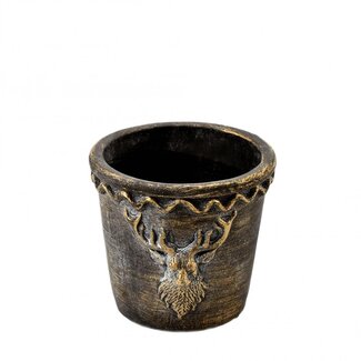 4A Kerst Keramiek Rendier pot d13*12cm