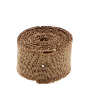4A Juteband | Farbe: Braun | Breite 50 Millimeter | Länge 5 Meter | Pro Rolle