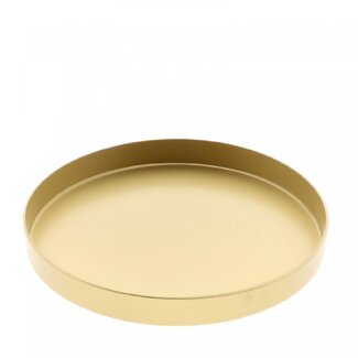 4A Plateau en mélamine | Couleur : Or | Décoration de Noël | Diamètre 27 centimètres | Hauteur 3 centimètres | Par 8 plateaux