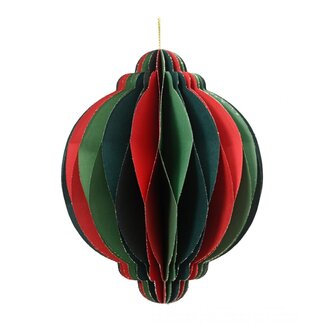 4A Suspension boule en papier | Couleur : Couleurs mélangées | Décoration de Noël | Diamètre 40 centimètres | Par suspension