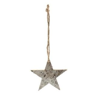 4A Suspension étoile | Couleur : Blanc naturel | Décoration de Noël | Diamètre 10 centimeter | Par 24 suspensions