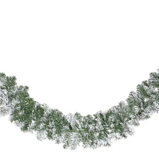 4A Guirlande artificielle Guirlande de Noël | Couleur : Vert Blanc | Décoration de Noël | Diamètre 20 centimètres | Longueur 270 centimètres | Par guirlande