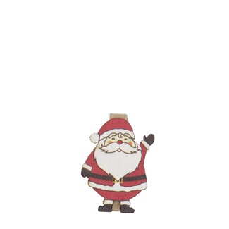 4A Pinces Père Noël | Couleur : Rouge | Décoration de Noël | Longueur 3.5 centimètre | Par 36 pinces