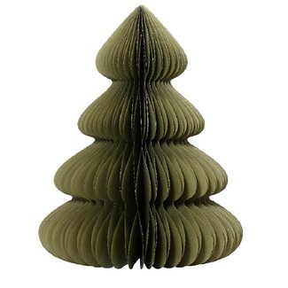 4A Suspension de sapin de Noël en papier | Couleur : Vert | Décoration de Noël | Hauteur 60 centimètres | Par suspension