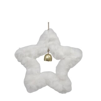 4A Suspension "Étoile" | Couleur : Blanc naturel | Décoration de Noël | Diamètre 22 centimètres | Par 6 suspensions