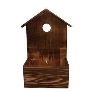 4A Jardinière en bois Pot de fleurs Maison | Couleur : Marron | Longueur 19 centimètres | Largeur 13 centimètres | Hauteur 10 - 34 centimètres | Par 6 jardinières