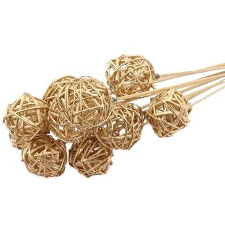 4A Pique-boule Brunchbal | Couleur : Or | Diamètre 5 centimeter | Longueur du pique ± 50 centimeter | Par 10 piques