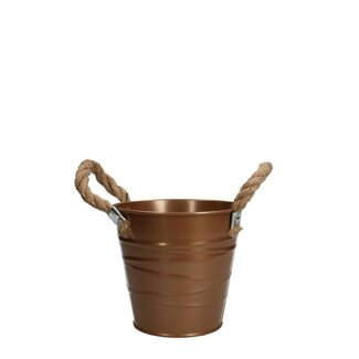 4A Pot de fleurs en zinc “Julia” | Couleur : Bronze | Diamètre 13 centimètres | Hauteur 12 centimètres | Par 10 pots de fleurs
