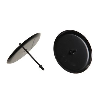 4A Porte-bougies | Couleur : Noir | Diamètre 8 centimètre | Par 4 porte-bougies
