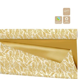 4A Beidseitig matte Folie auf Rolle “Cyrielle” Clayrton | Farbe: Gold | Breite 80 Zentimeter | Länge 25 Meter | Pro Rolle