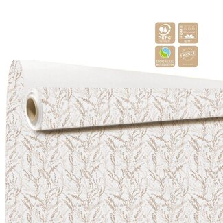 4A Clayrton Papier auf Rolle „Arborescence“ | Farbe: Hellbraun | Breite 80 Zentimeter | Länge 40 Meter | Pro Rolle