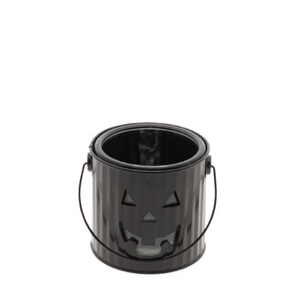 4A Kürbis-Teelichthalter | Farbe: Schwarz | Halloween-Dekoration | Höhe 10 Zentimeter | Durchmesser 11 Zentimeter | Je 12 Teelichthalter
