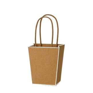 4A Sacs Clayrton « Signature » | Couleur : Marron clair | Longueur 11 centimètres | Largeur 15 centimètres | Hauteur 17 centimètres | Par 10 sacs
