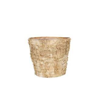 4A Birkenhölzernes Blumentopf-Eimerchen | Farbe: Hellbraun | Durchmesser 14 centimeter | Höhe 12.5 centimeter | Pro 10 Blumentöpfe