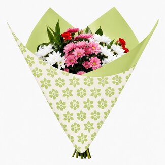 4A Folienbogen “Clear flowers” | Farbe: Hellgrün | Breite 80 Zentimeter | Länge 90 Zentimeter | Pro 50 Bögen