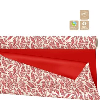 4A Beidseitige matte Folie auf Rolle „Cyrielle“ Clayrton | Farbe: Rot | Breite 80 Zentimeter | Länge 25 Meter | Pro Rolle
