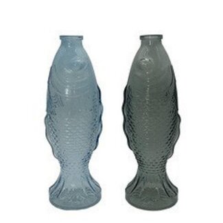 4A Maritime Glasvase Fisch | Farbe: Gemischte Farben | Länge 9 Zentimeter | Breite 7 Zentimeter | Höhe 26 Zentimeter | Pro 24 Vasen