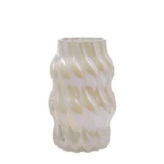 4A Vase maritime en verre « Arachova » | Couleur : Blanc | Diamètre 18 centimeter | Hauteur 29 centimeter | Par vase