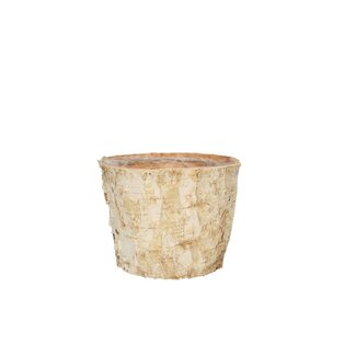 4A Blumentopf-Eimer aus Birkenholz | Farbe: Hellbraun | Durchmesser 13 Zentimeter | Höhe 10 Zentimeter | Pro 10 Blumentöpfe