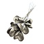 Badam am Stiel | Farbe: Silber | Länge des Steckers ± 40 centimeter | Trockenblumen-Stecker | Pro 10 Stecker