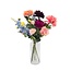 Bouquet de fleurs artificielles « Colorful Palette » | Longueur ± 60 centimètres | Avec des roses artificielles roses et des fleurs artificielles jaunes et bleues | Par bouquet