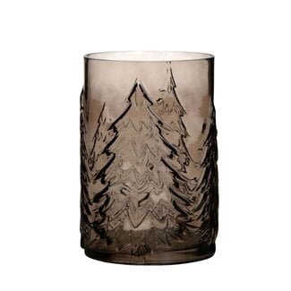 4A Kerst Glas cilinder Tree d16*22cm