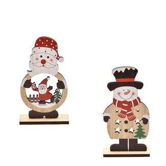 4A Kerst Deco sneeuwman 7*2.5*13.5cm