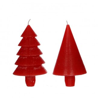 4A Kerst Kaars kerstboom d07*12cm