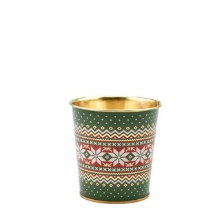 4A Kerst Zink Esra pot d10*10cm