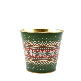 4A Kerst Zink Esra pot d16.5*16cm