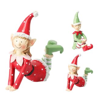 4A Kerst Deco elf 12*5*12cm