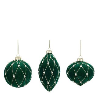 4A Kerstbal Ornament 80mm ass