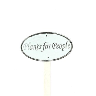4A Bijsteker 20cm Metaal Plants people 4*8cm