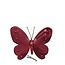 Kerst Deco vlinder/clip 12*9.5cm