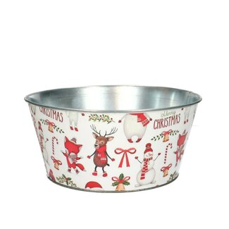 4A Kerst Zink Jule bak d22*10cm