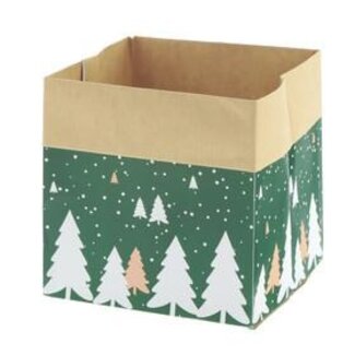 4A Christmas Tree Gift Bag | Colour: Green | Christmas decoration | Diameter 12.5 centimetres | Height 12.5 centimetres | Per 10 bags
