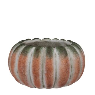 4A Pumpkin Bowl | Colour: Orange Green | Autumn Decoration | Diameter 20.5 centimetres | Height 10.5 centimetres | Per 6 bowls
