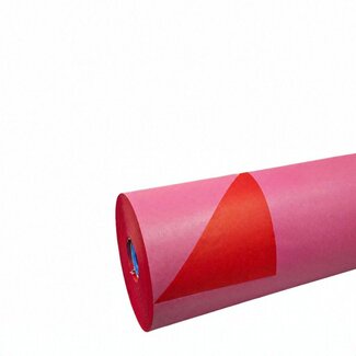 4A Double-sided Paper on a roll | Colour: Pink Red | Width 50 centimetres | 70 grams/m2 | Weight 10 kilos | Per roll